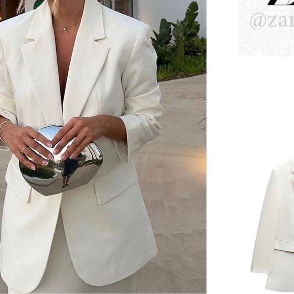Zara Elegant Cream Blazer